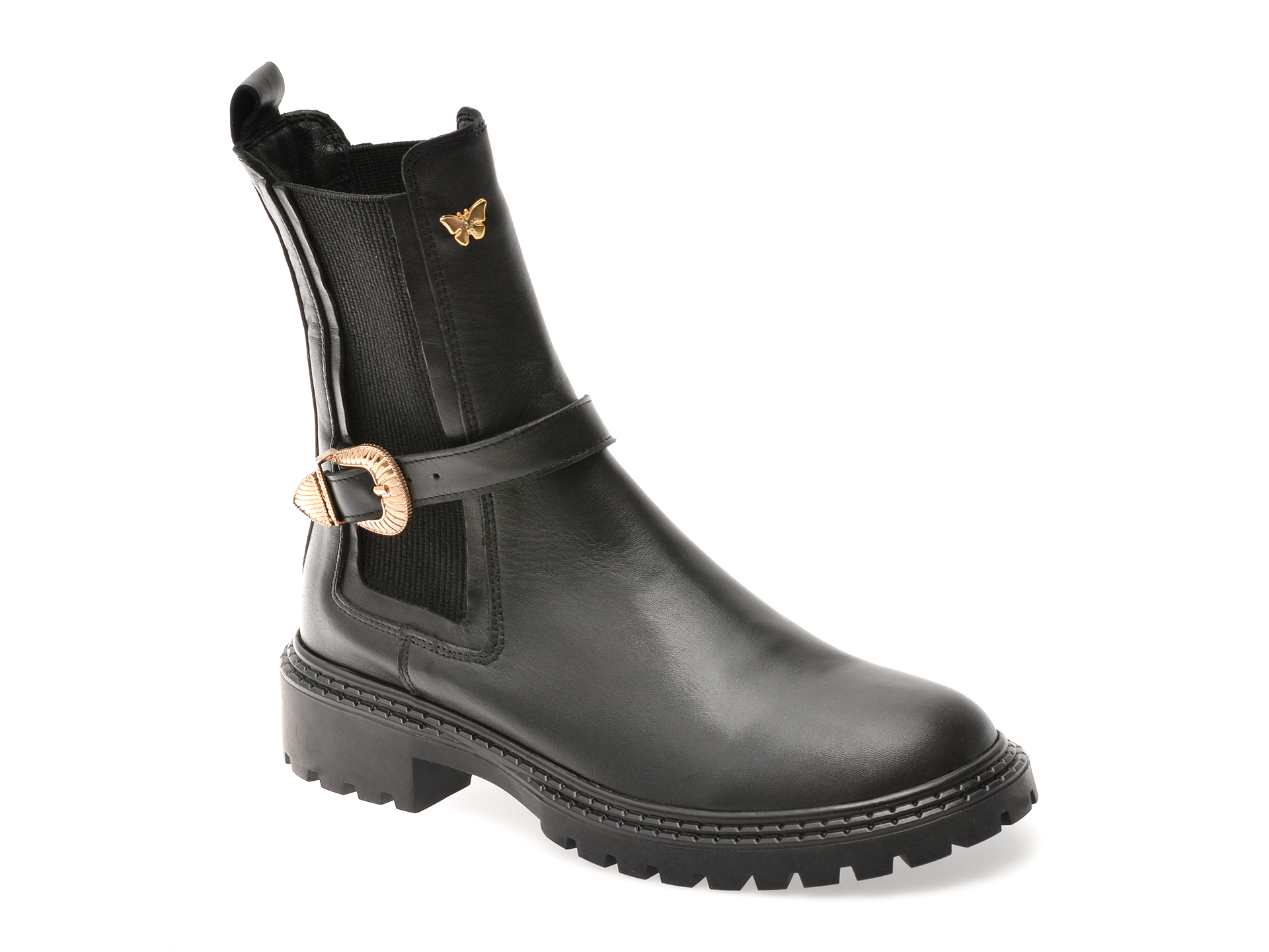 Ghete EPICA Negre din Piele | Eleganță și Stil