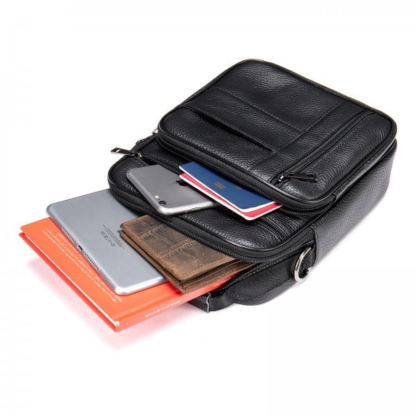 Geanta Piele Barbati Pfy Leon GT952 Negru - imagine 5