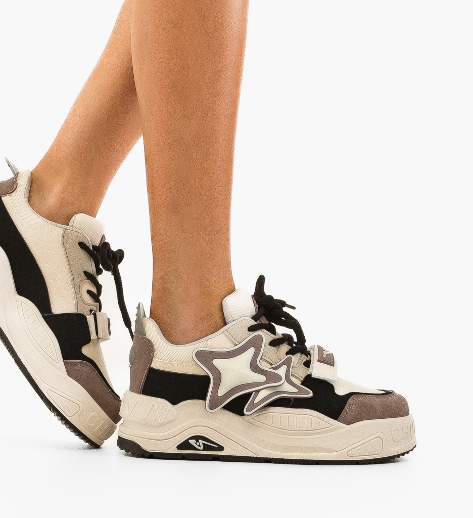 Sneakers Dama Jyothi Bej - Confort și Stil Modern