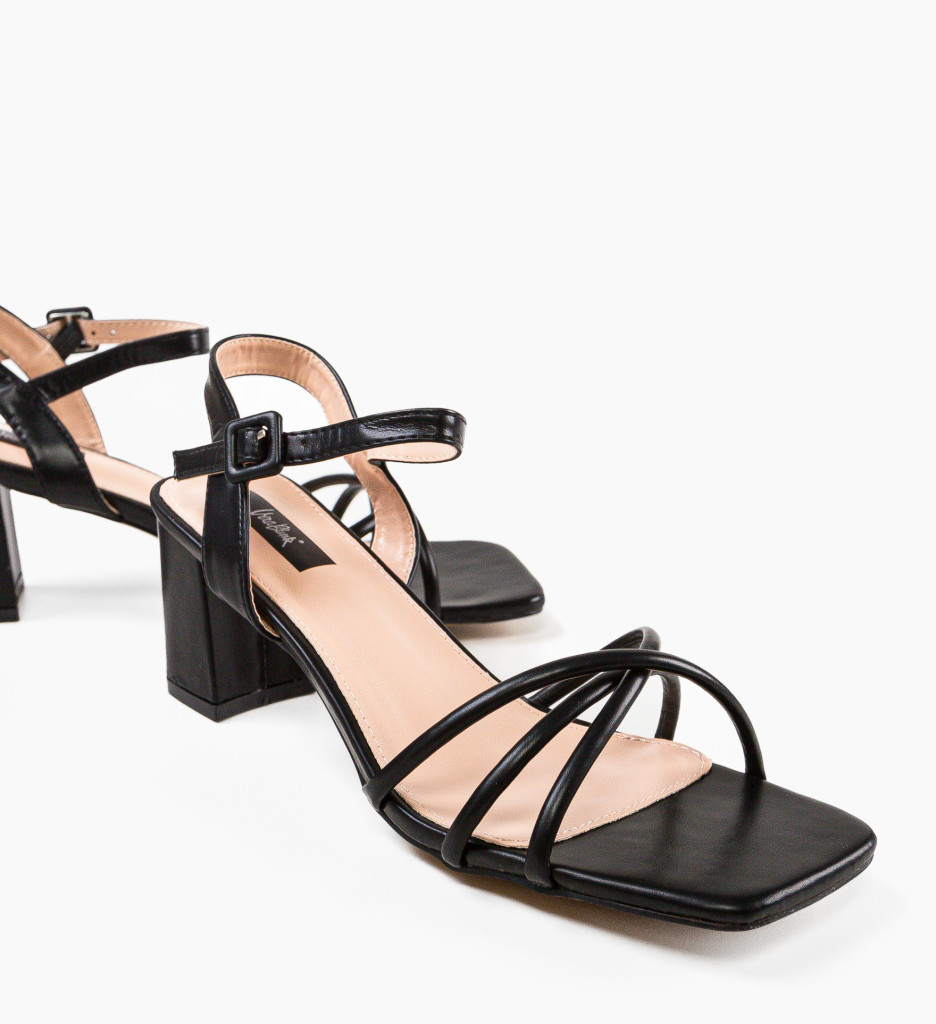 Sandale cu Toc Mpho Negre - Eleganță și Stil - imagine 6