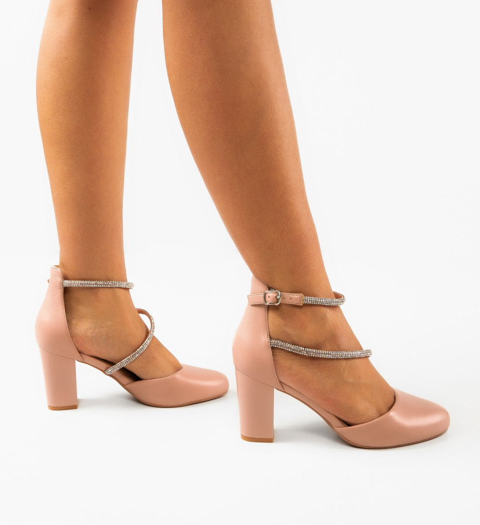 Pantofi cu Toc Lyzya Roz | Eleganță și Stil - imagine 2