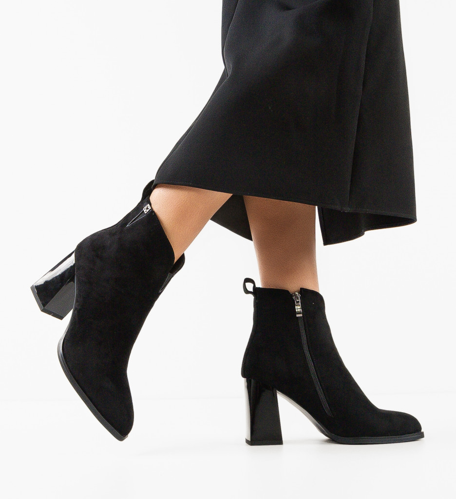 Botine Dama Feltry Negre - Eleganță și Confort - imagine 3