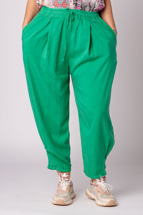 Pantaloni Tencel Rosa 99 Verzi Marimi Mari