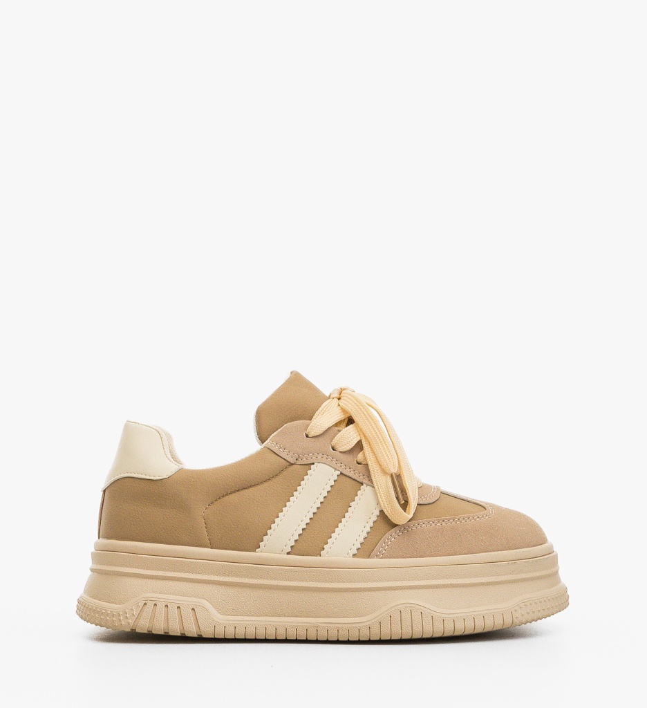 Sneakers Dama Carlas Bej - Confort și Stil - imagine 9