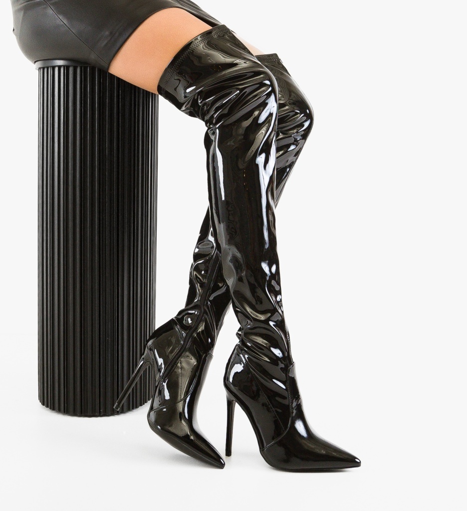 Cizme Dama Perasto Negre | Depurtat - Eleganță - imagine 6