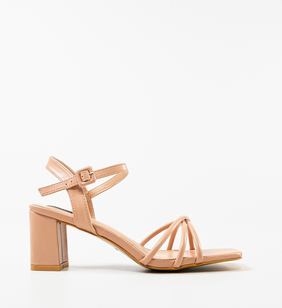 Sandale cu toc Mpho Nude - Eleganță și confort - imagine 4