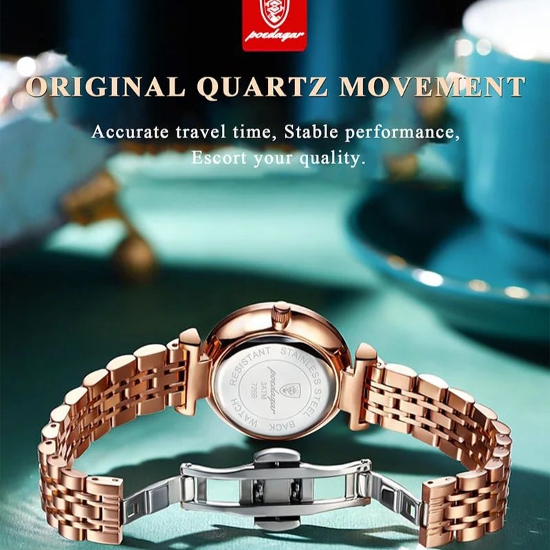 Ceas Poedagar Rose Gold Eleganta - imagine 2