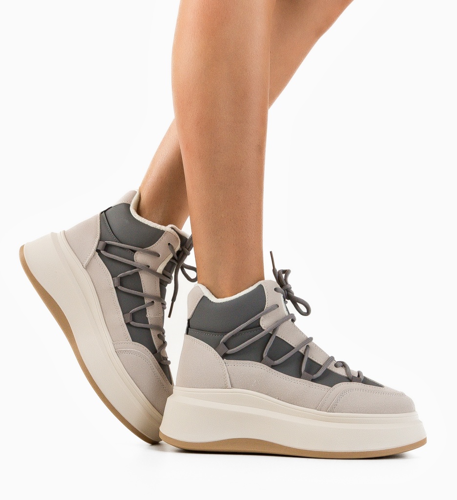 Sneakers Dama Voldus Gri | Confort și Stil Urban - imagine 2