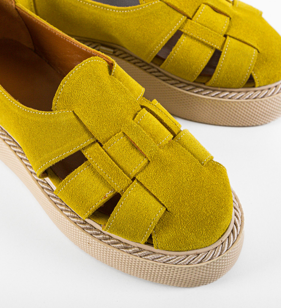 Pantofi Casual Anura Galbeni - Confort și Stil - imagine 7