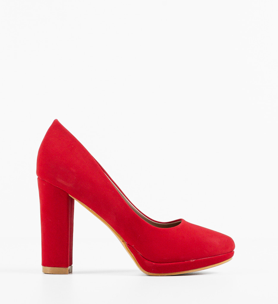Pantofi Rosii cu Toc Eleganți Alia - imagine 5