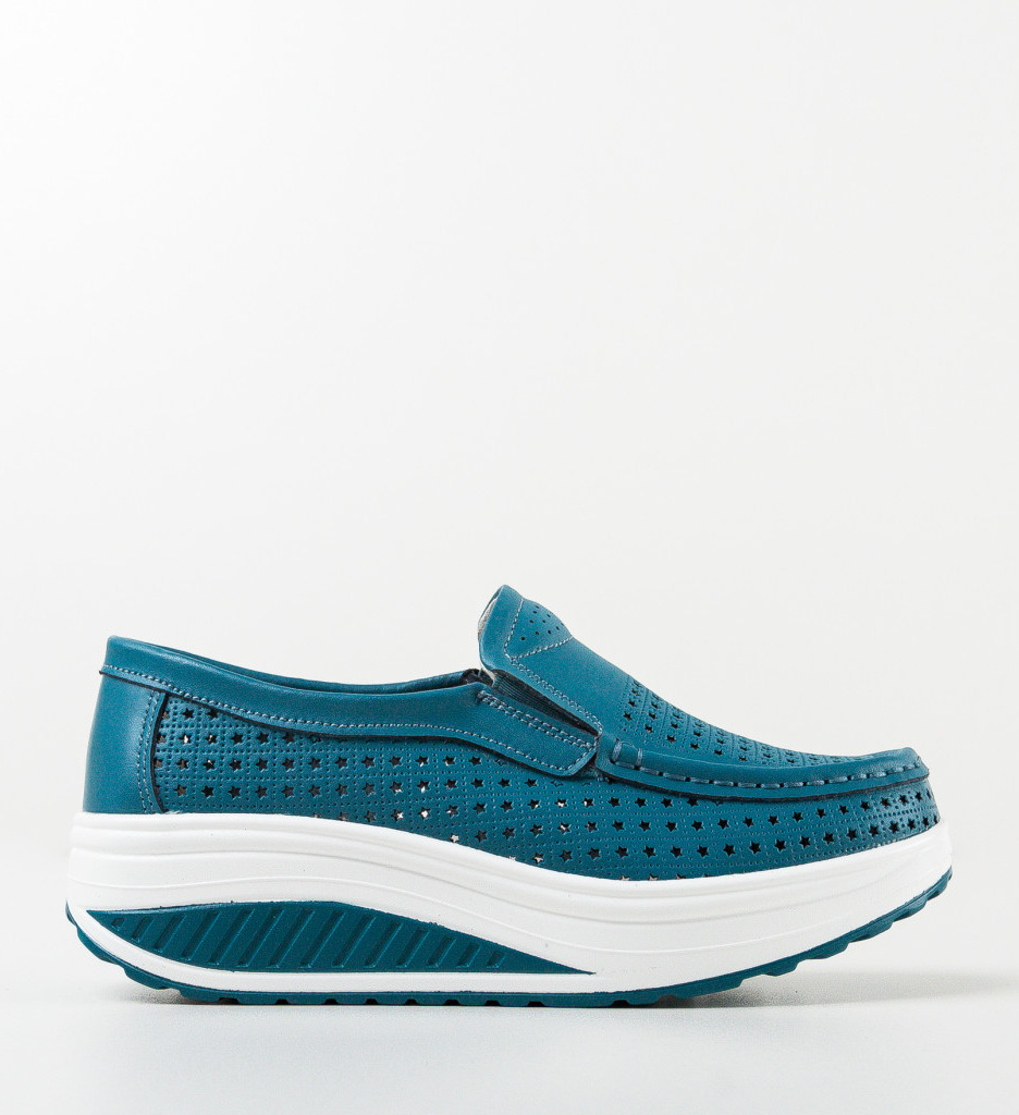 Pantofi Casual Bicaz Albastri | Confort Zilnic - imagine 11