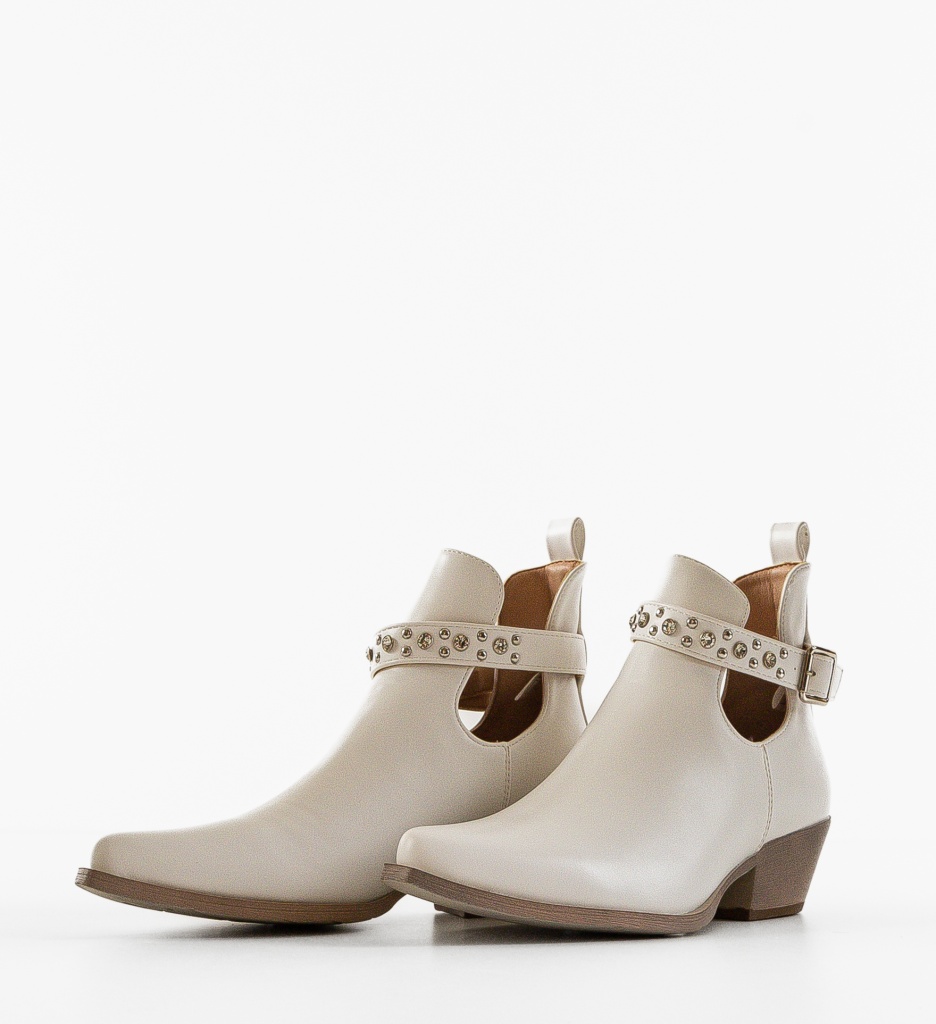 Botine Dama Gianna Albe - Eleganță și Confort - imagine 7
