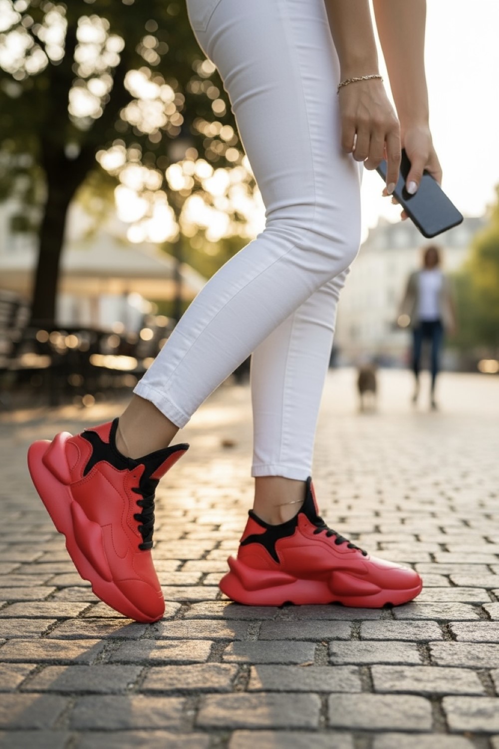 Adidași Dama Roșii Casual Înalți H9