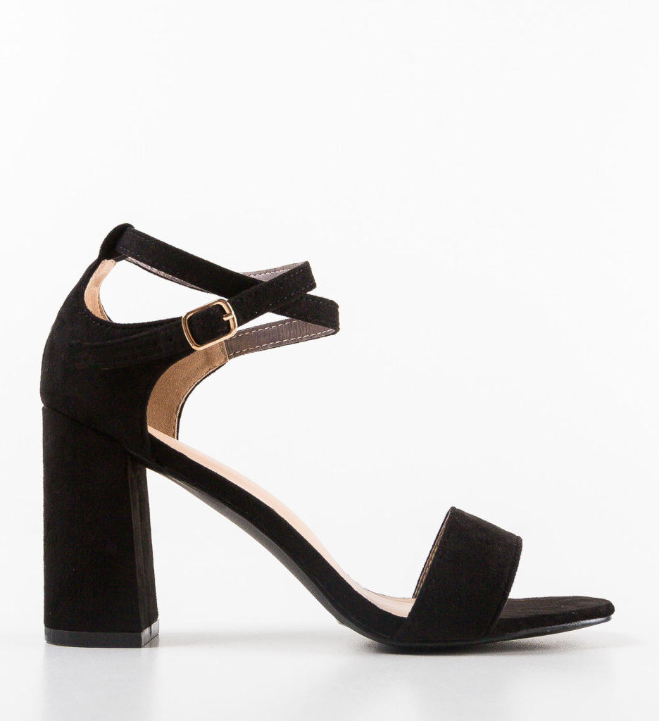 Sandale cu toc Lokka Negre - Eleganță și Stil
