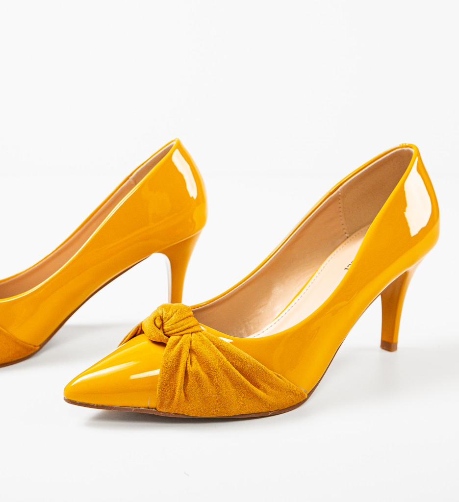 Pantofi Dama Oprez Galbeni | Eleganță și Stil