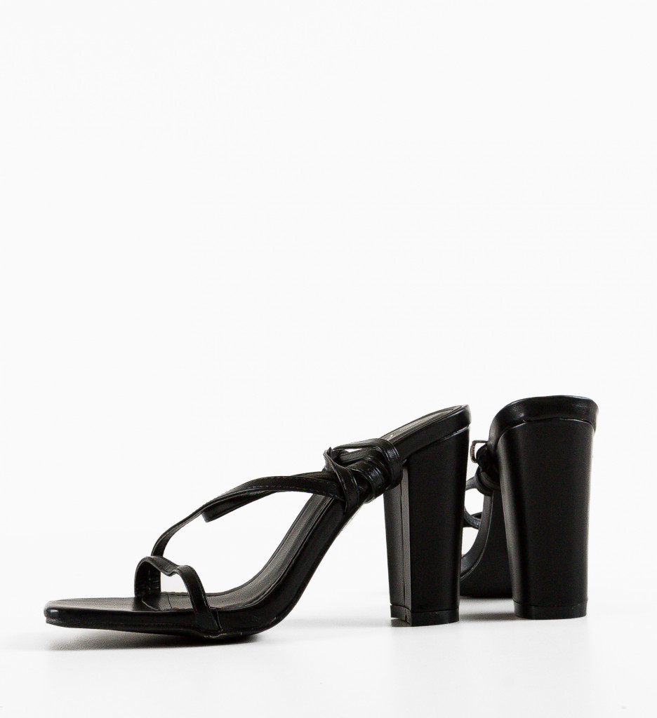 Sandale cu Toc Inga Negre | Eleganță și Stil - imagine 6
