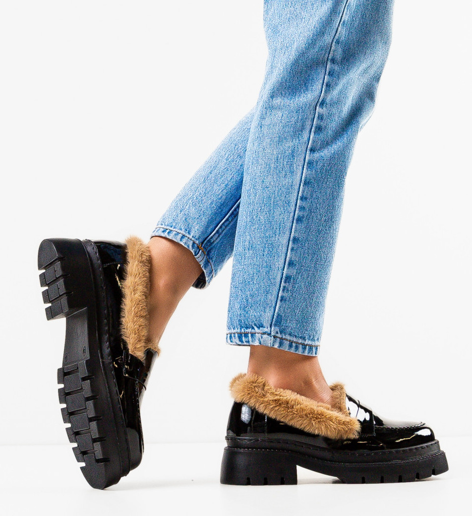 Pantofi Casual Dama Monday Confort Negri