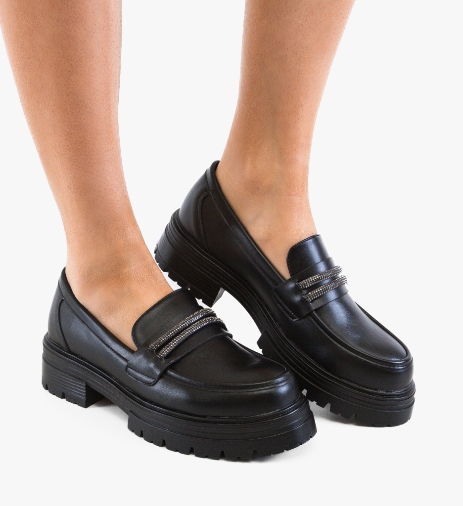 Pantofi Casual Dama Uster Negru – Confort și Stil