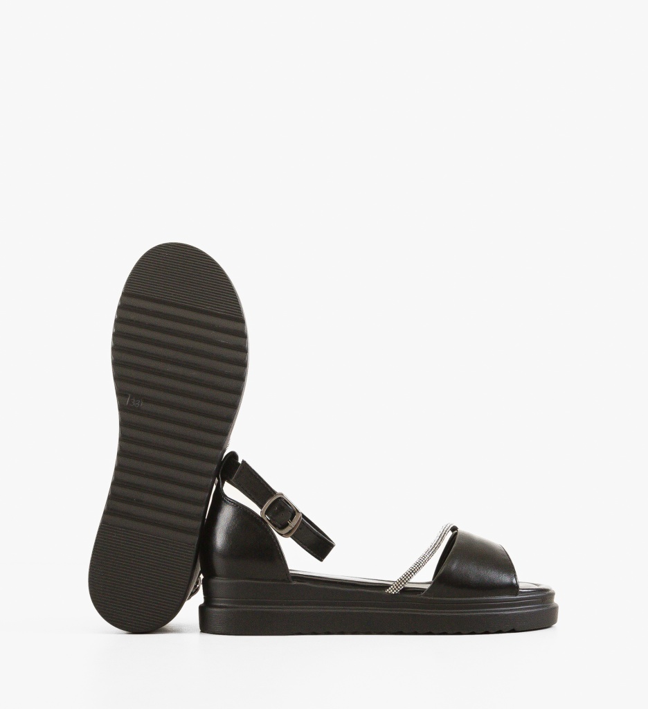 Sandale Dama Hazze Negre | Eleganță și Confort - imagine 3