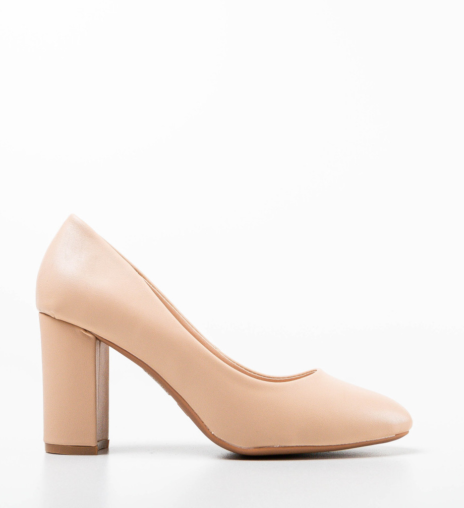 Pantofi cu Toc Adas Nude | Eleganță Versatilă - imagine 4