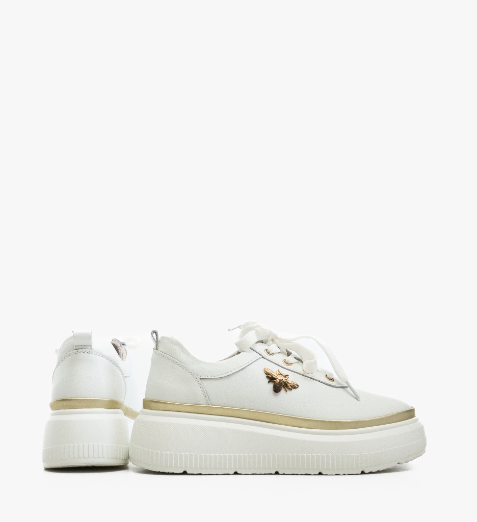 Pantofi Casual Zumzy Albi – Eleganță și Confort - imagine 5