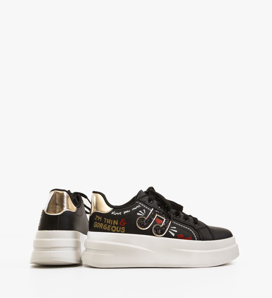 Sneakers Imoge Negri Dama - Confort și Stil - imagine 4