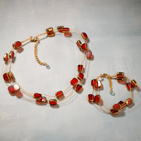 Set Colier și Brățară Shopika Stil Murano