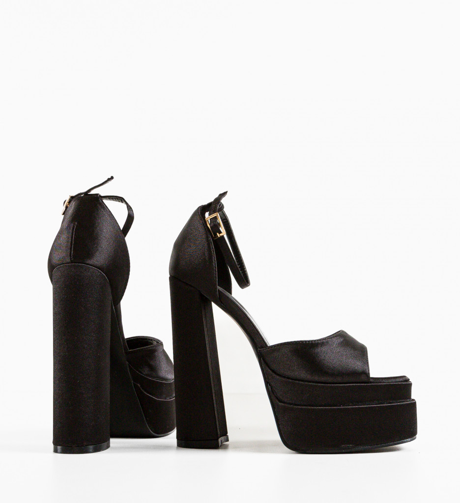 Sandale cu Toc Maisy Negre - Eleganță și Stil - imagine 5
