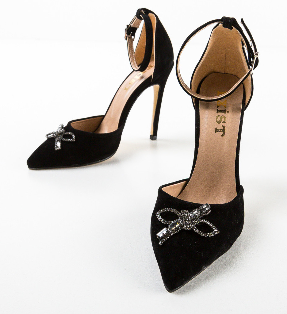 Pantofi cu toc Nanyta Negri | Eleganți - imagine 5