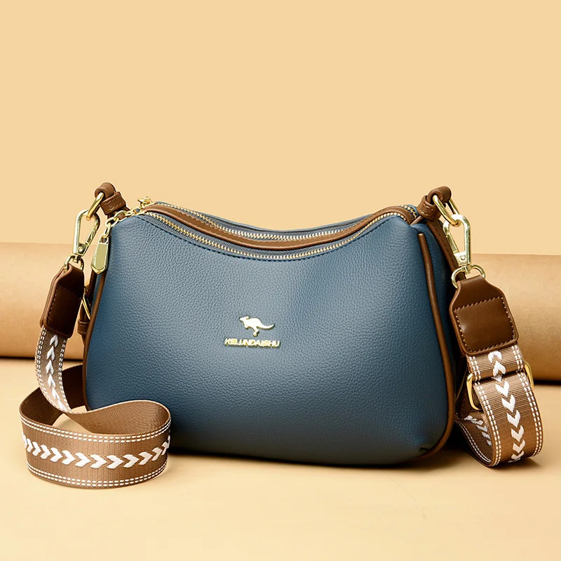 Geanta Dama Delis Fiora Albastra - Stil Versatil - imagine 3