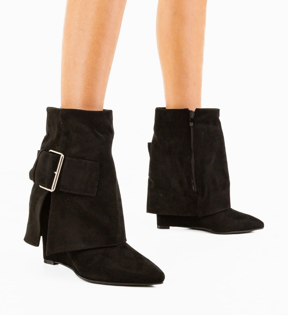 Botine Dama Cormac Negre - Eleganță și Stil