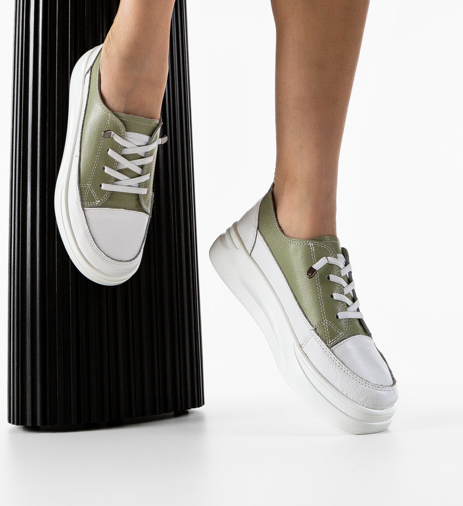 Sneakers Dama Versec Verzi | Confort și Stil - imagine 2