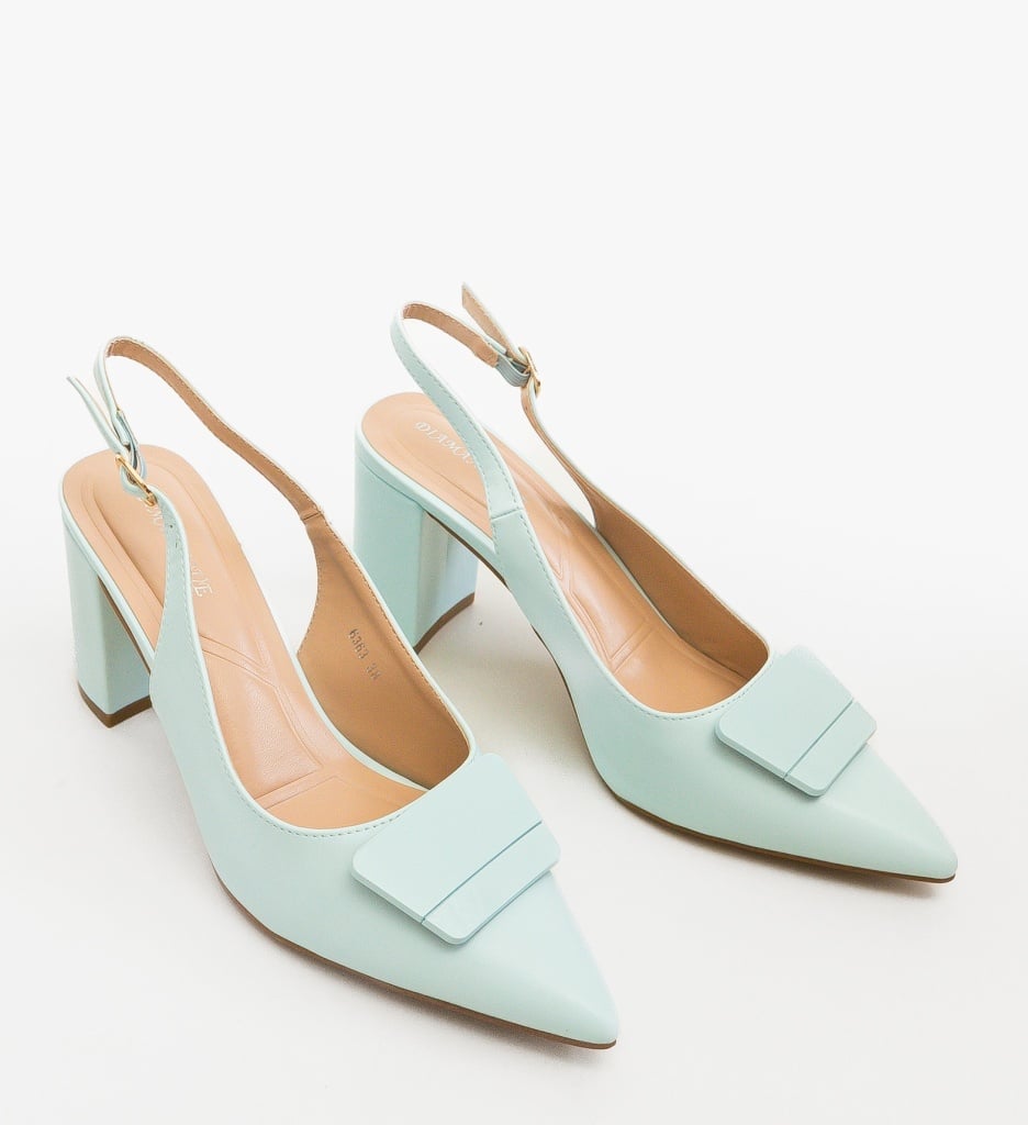 Pantofi cu Toc Olyva Albastri - Eleganță și Stil - imagine 2