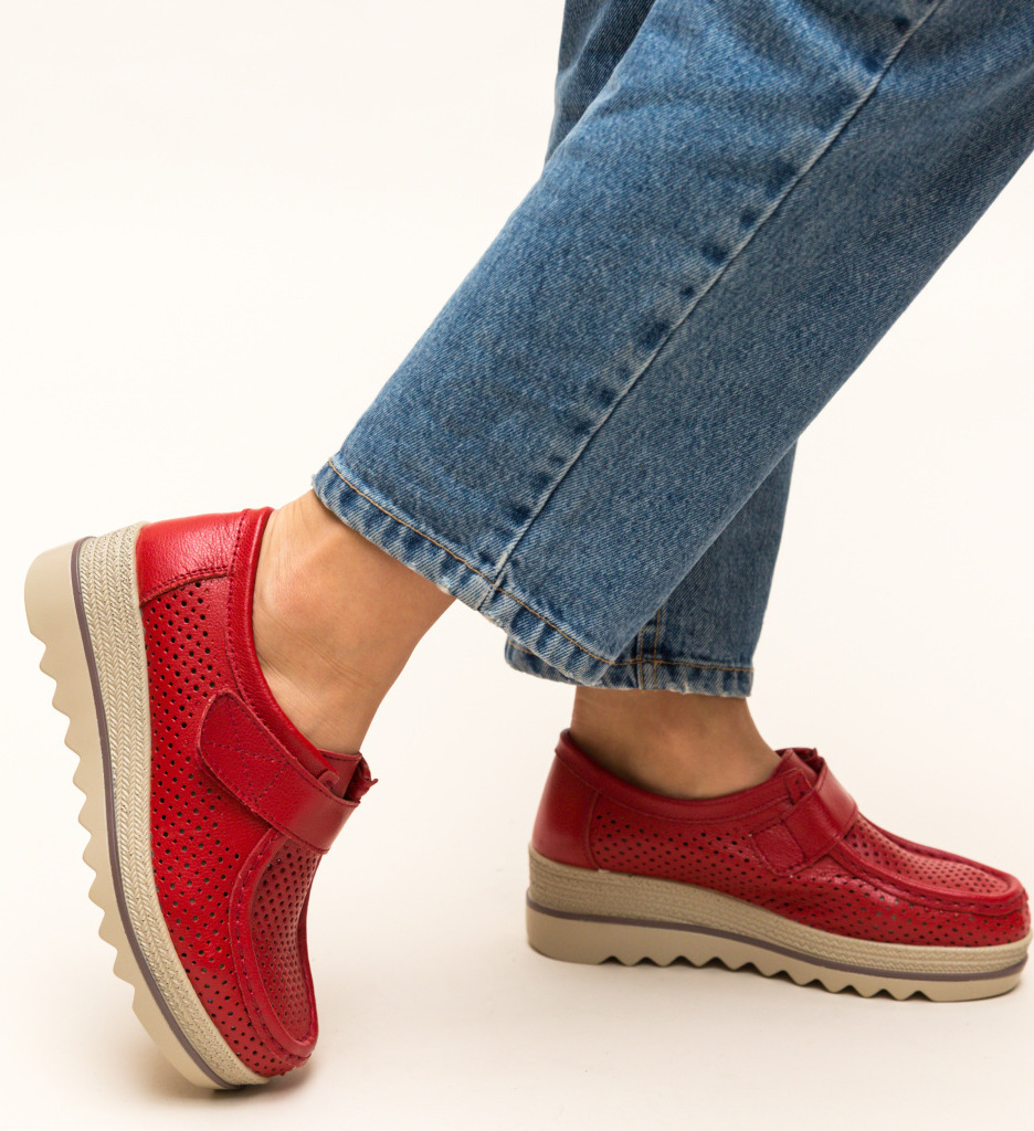 Pantofi Histria Rosii - Confort și Stil Casual - imagine 4