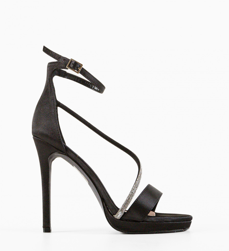 Sandale cu Toc Sarai Negre | Eleganță Asigurată - imagine 5