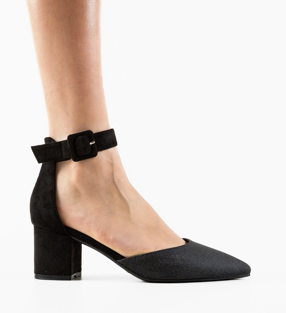 Pantofi Dama Arbeu Negri cu Toc Eleganți - imagine 7