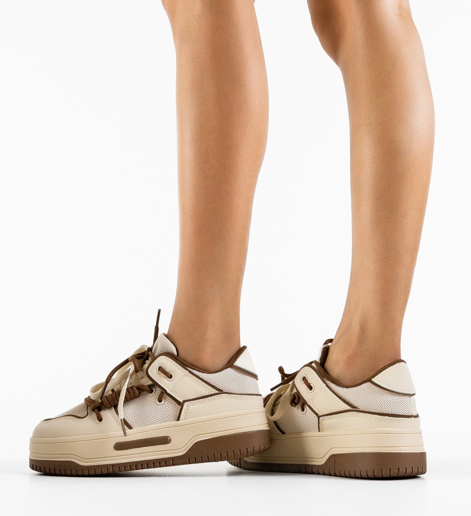 Sneakers Dama Bej Confort | Hammur - imagine 9