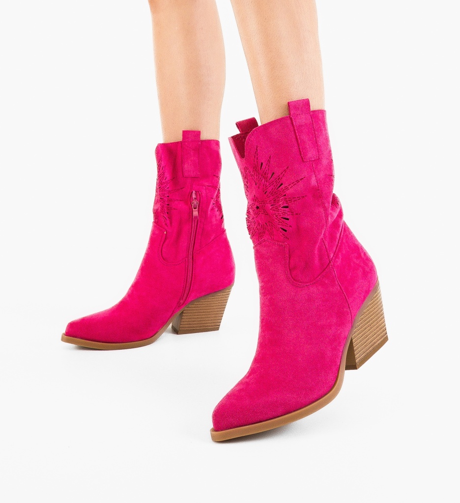 Botine Dama Iwan Fuchsia - Eleganță și Stil - imagine 2