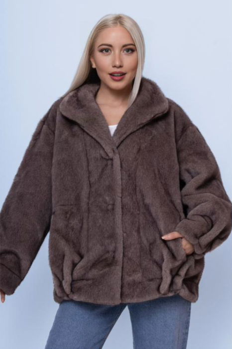 Geaca Shopika Blanita Artificiala Oversize