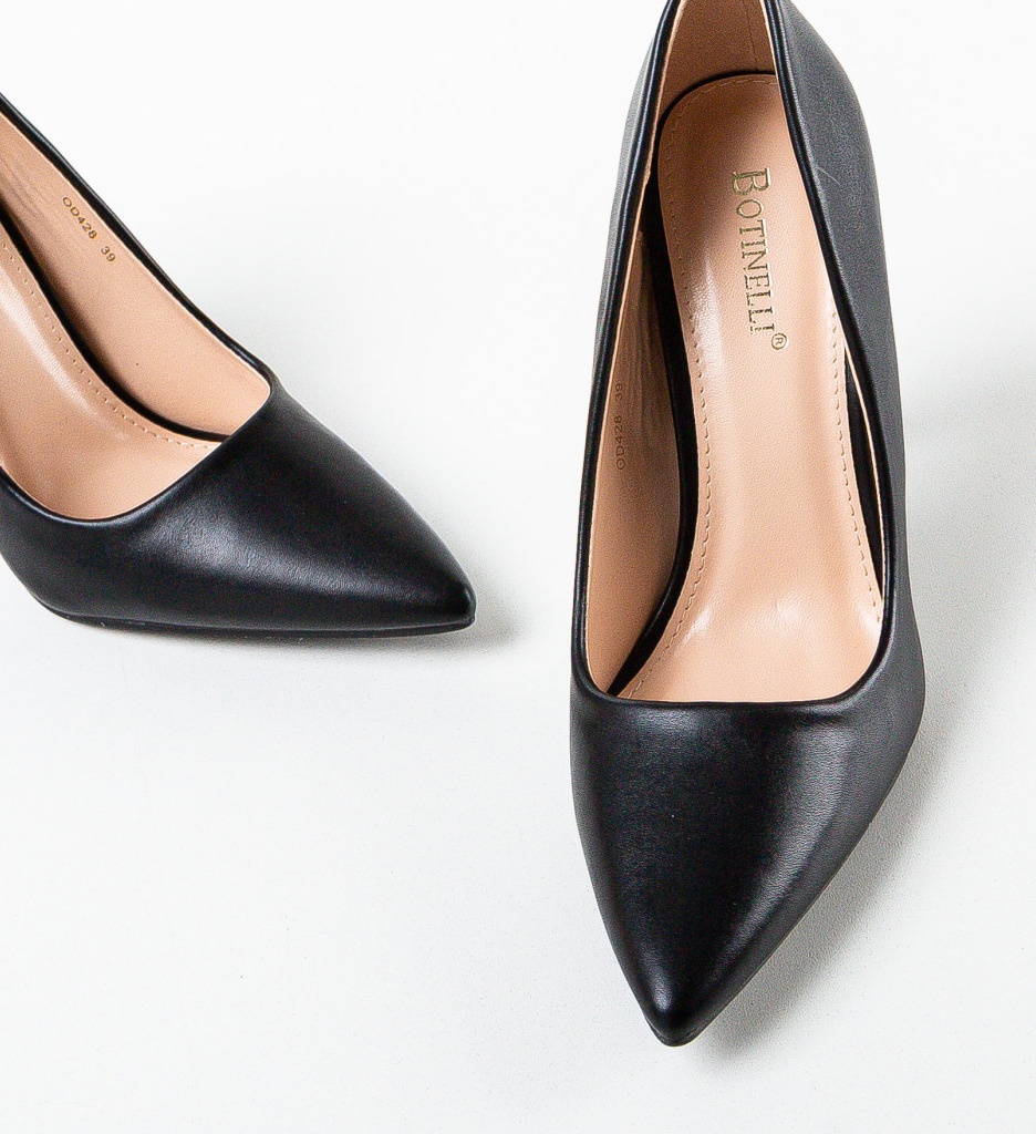 Pantofi cu Toc Chance Negri | Stil Sofisticat - imagine 7