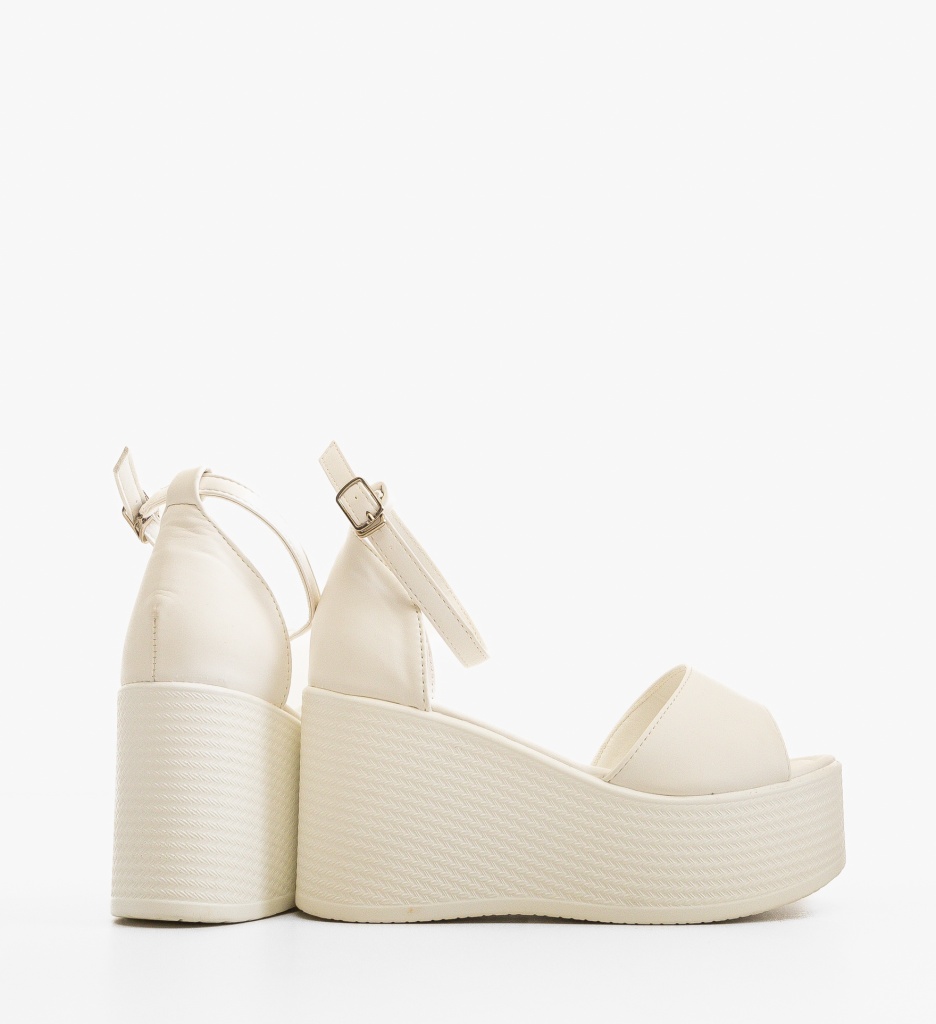 Sandale Platforme Dama Tamar Albe | Stil si Confort - imagine 2