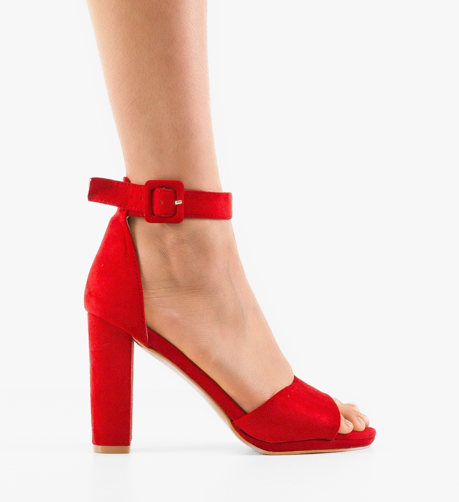 Sandale Rosii cu Toc Ghideci | Eleganță Maximă - imagine 5