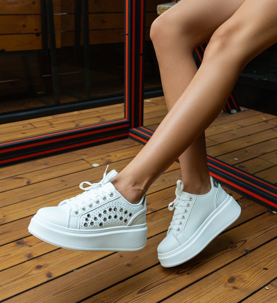 Sneakers Dama Ania Argintii - Confort și Stil - imagine 4