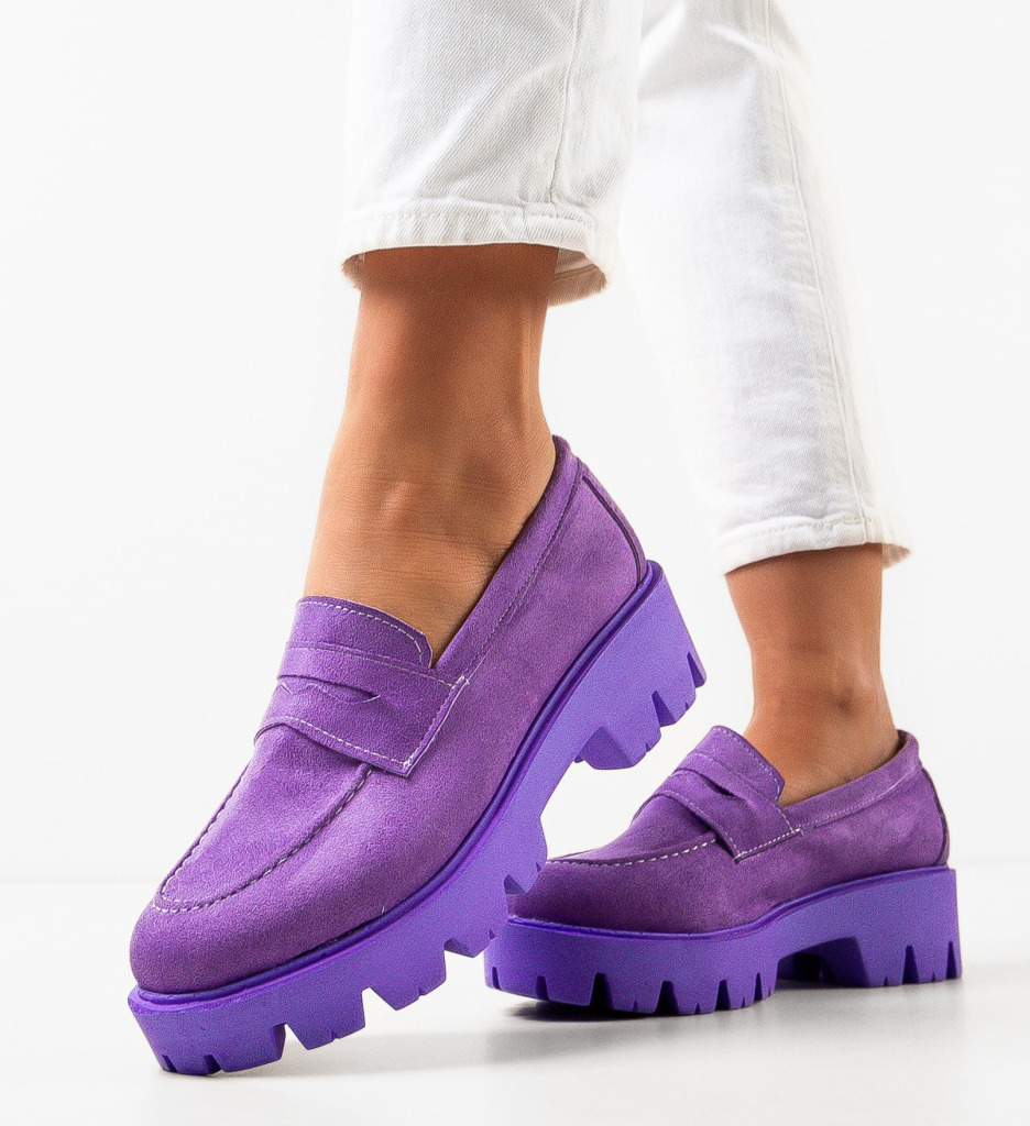 Pantofi Casual Gyna Mov | Confort și Stil