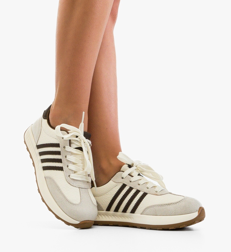 Sneakers Dama Uffy Bej 2 - Confort și Stil - imagine 5