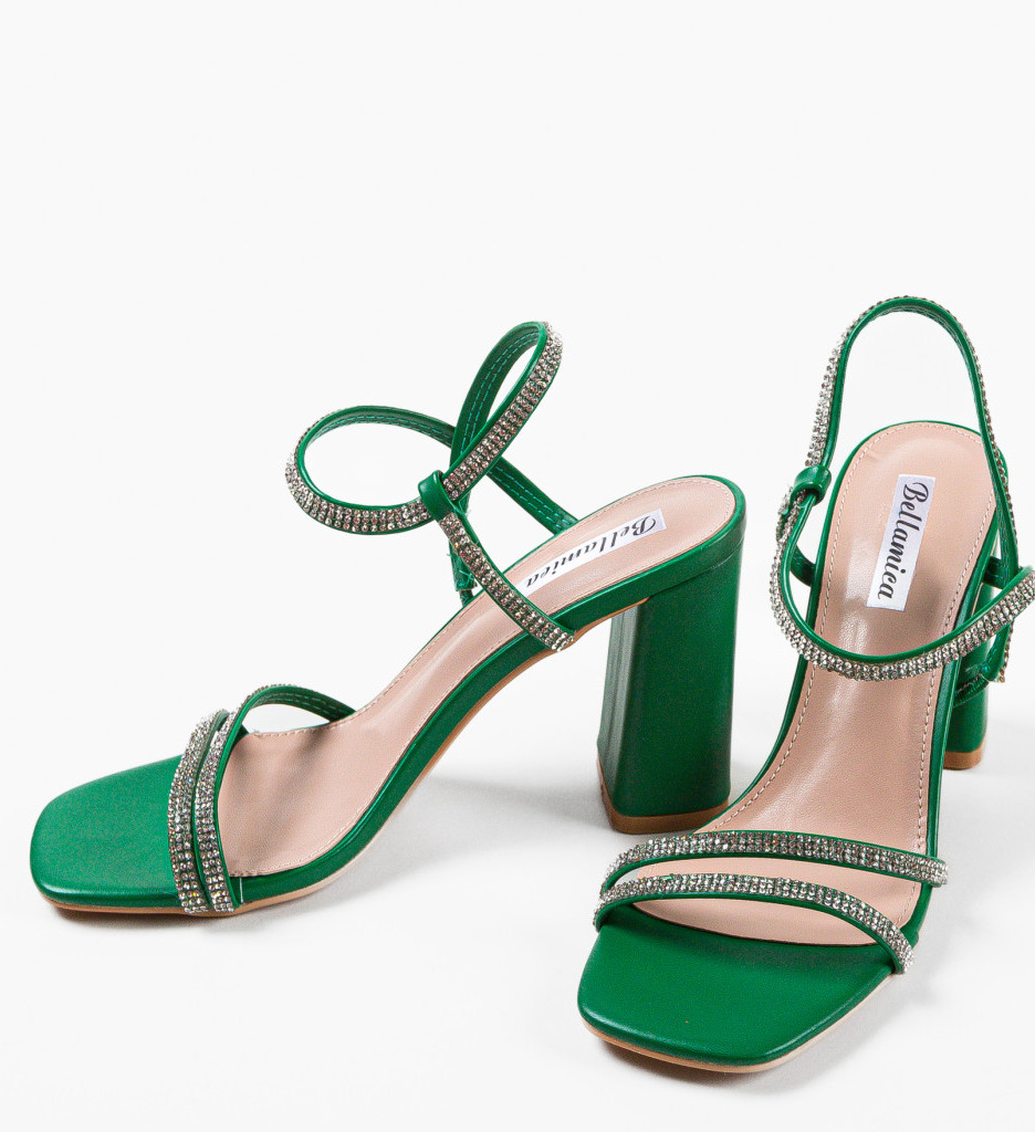 Sandale Toc Estrada Verzi | Eleganta si Stil - imagine 5