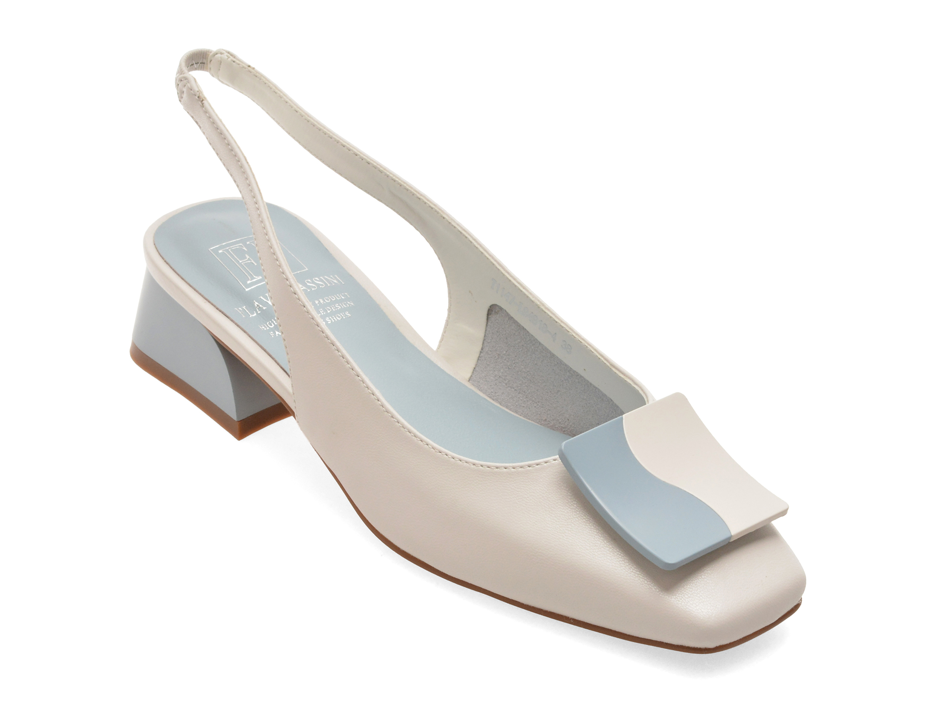 Pantofi eleganti FLAVIA PASSINI albi, 1147, din piele naturala