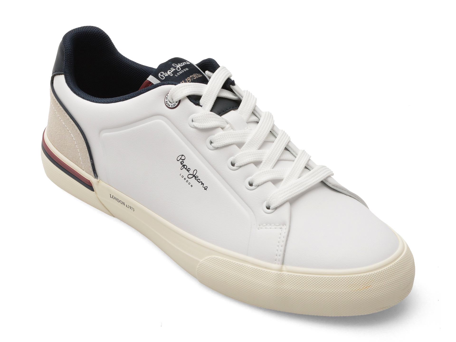 Pantofi Sport Pepe Jeans Barbati Alb Piele Ecologica