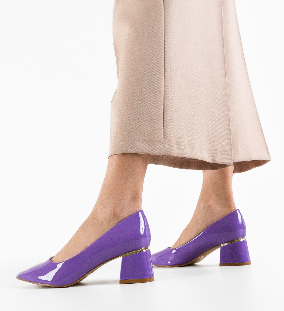 Pantofi dama Fedlimi Mov | Eleganți cu Toc