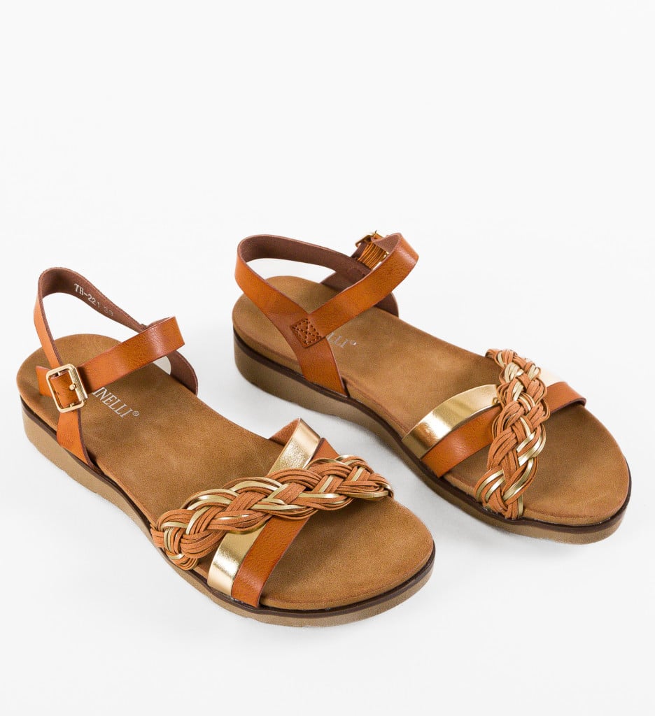 Sandale Dama Min Camel | Eleganță și Stil - imagine 12